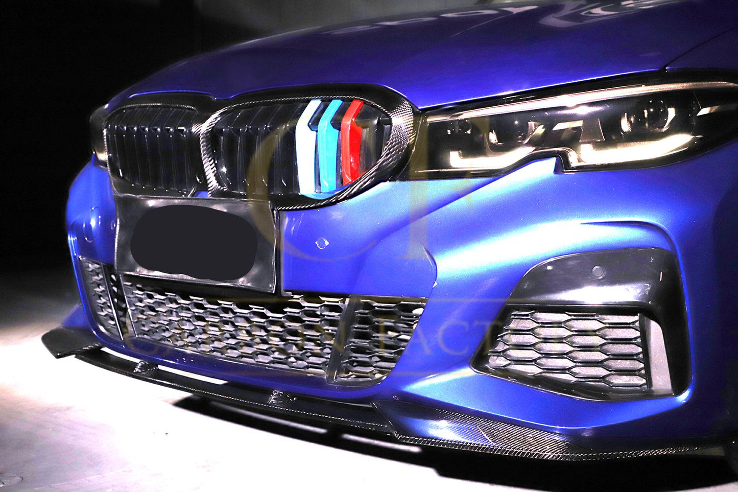 CF Style Carbon Fibre Front Splitter for BMW G20 3 Series Pre-LCI M Sport 19-22-Carbon Factory