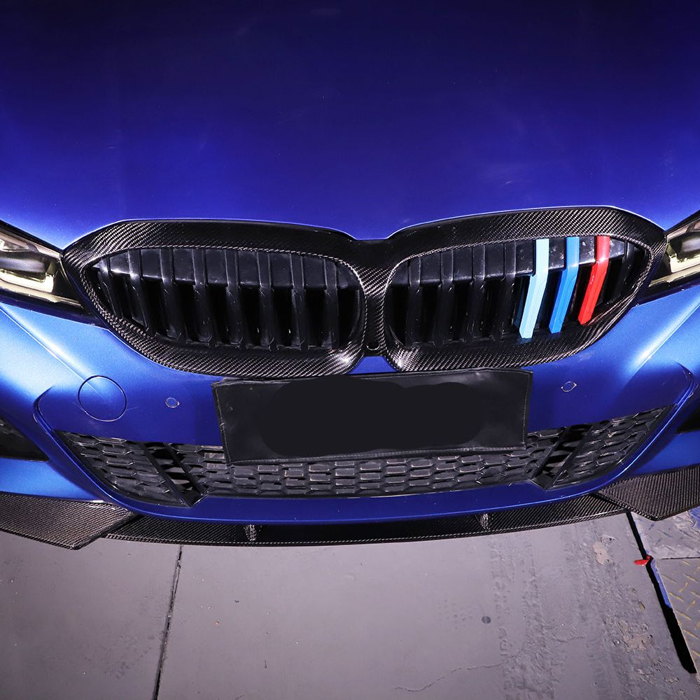 CF Style Carbon Fibre Front Splitter for BMW G20 G21 3 Series Pre-LCI M Sport 19-22 - Carbon Factory