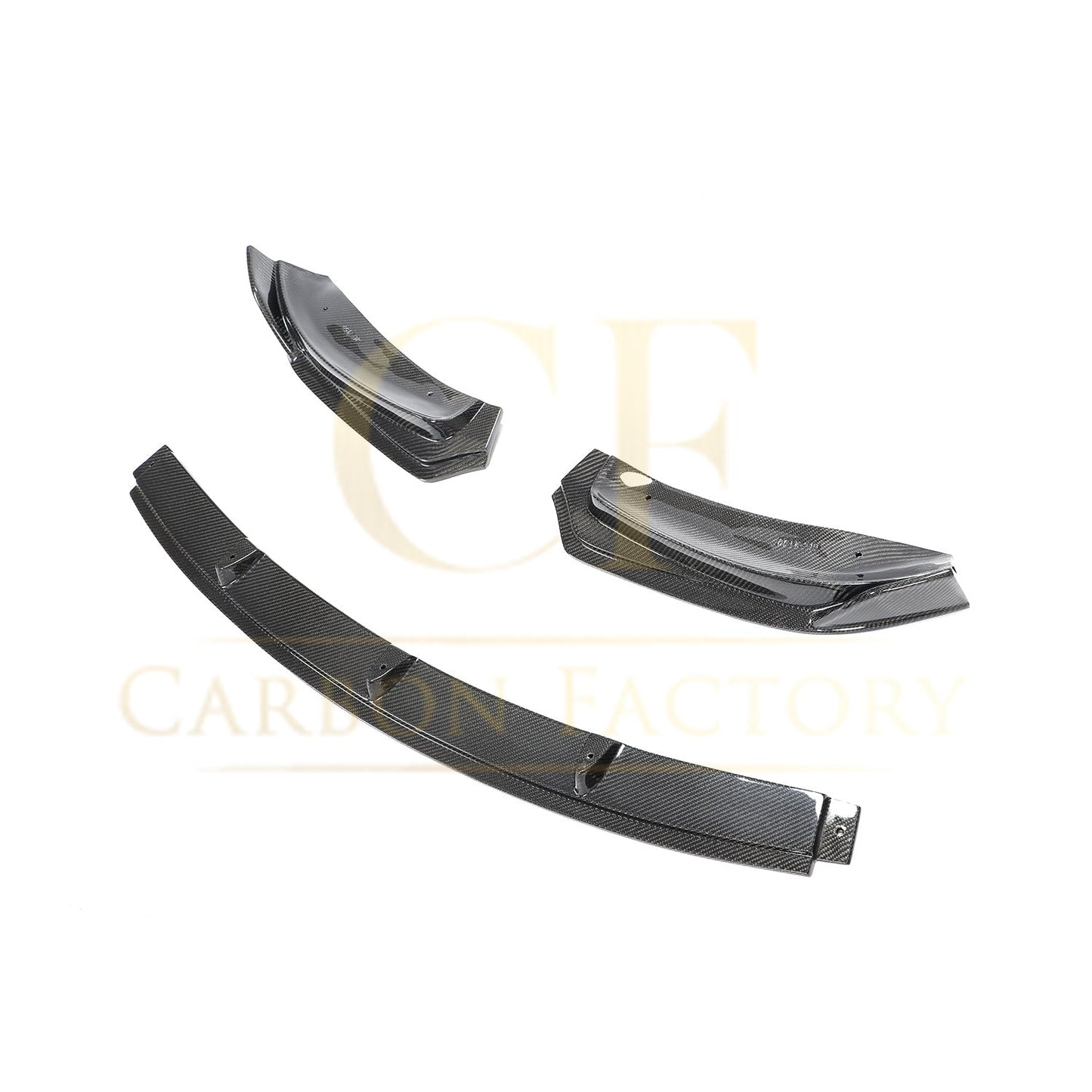 CF Style Carbon Fibre Front Splitter for Tesla Model 3 16-23-Carbon Factory