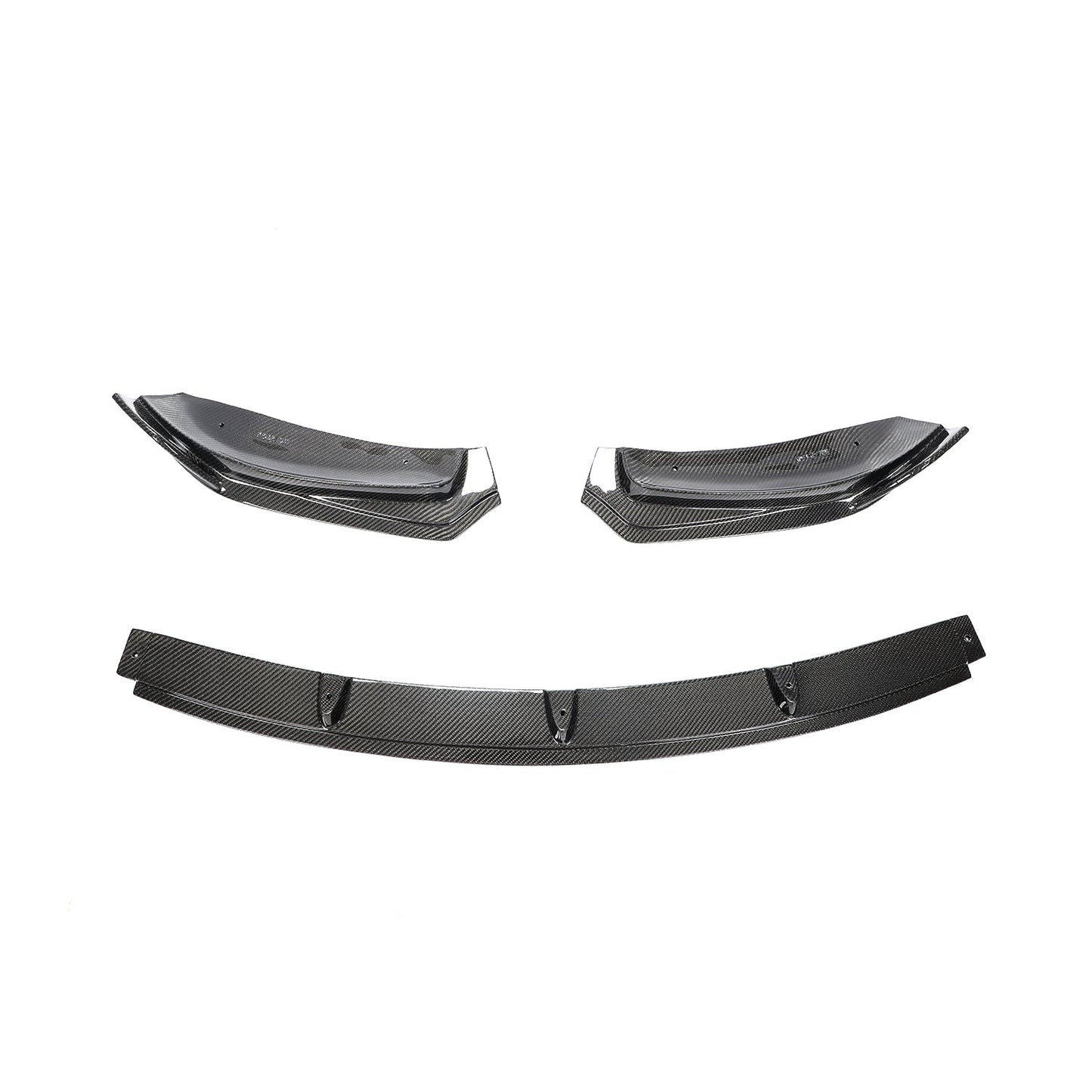 CF Style Carbon Fibre Front Splitter for Tesla Model 3 16-23-Carbon Factory
