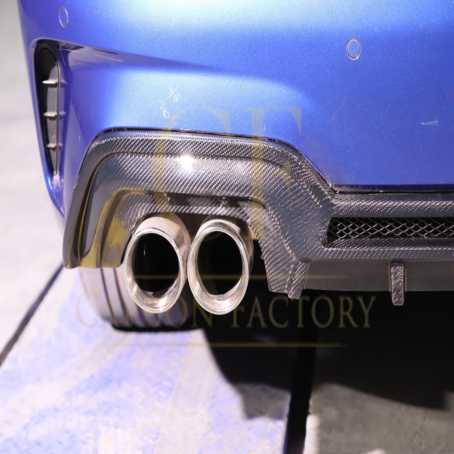 CF Style Carbon Fibre Rear Diffuser for BMW 3 Series G20 G21 Pre-LCI M Sport 19-22 - Carbon Factory