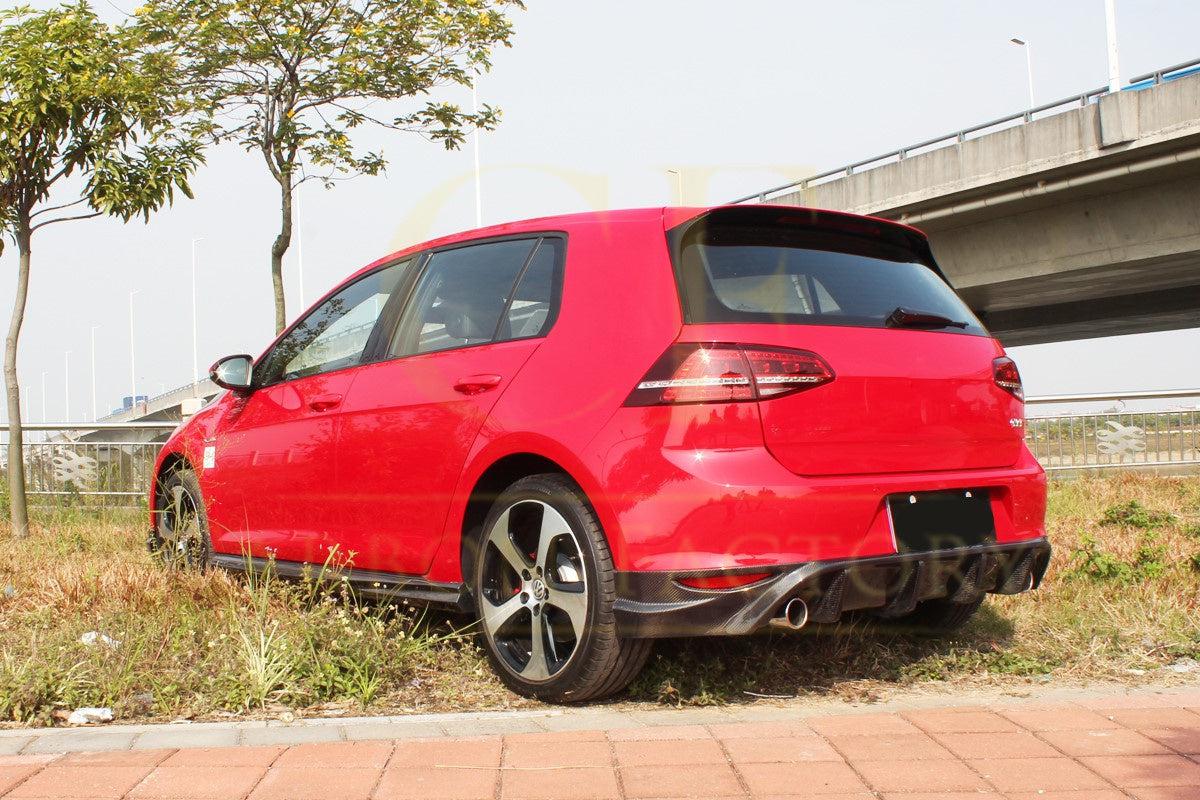 CF Style Carbon Fibre Rear Diffuser for VW Golf MK7 GTI 14-17-Carbon Factory