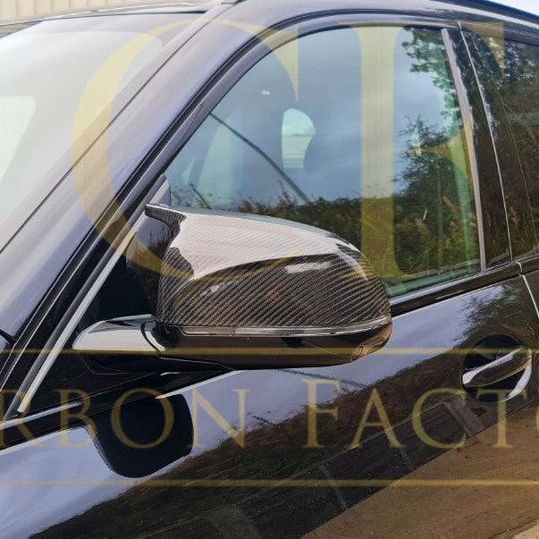 CF Style Carbon Fibre Replacement Mirror Covers for BMW G01 X3 G02 X4 G05 X5 G06 X6 G07 X7 18-25-Carbon Factory