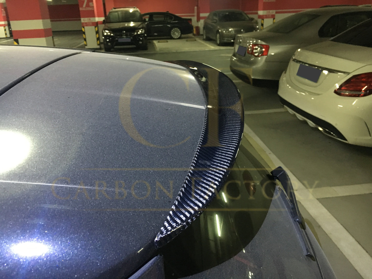 CF Style Carbon Fibre Roof Spoiler for Mercedes Benz W176 A Class 13-18-Carbon Factory