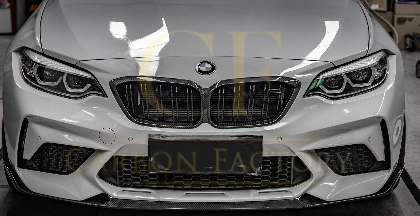 CF Style Pre-Preg Carbon Fibre Front Splitter for BMW F87 M2C 19-22-Carbon Factory