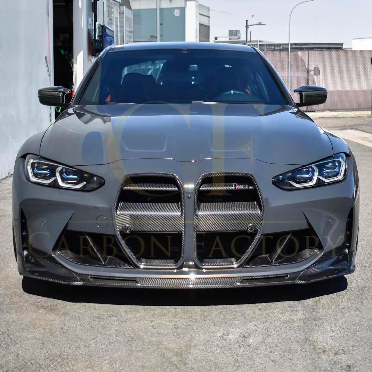 CF Style Pre-Preg Carbon Fibre Front Splitter for BMW G80 M3 G82 G83 M4 21-Present - Carbon Factory