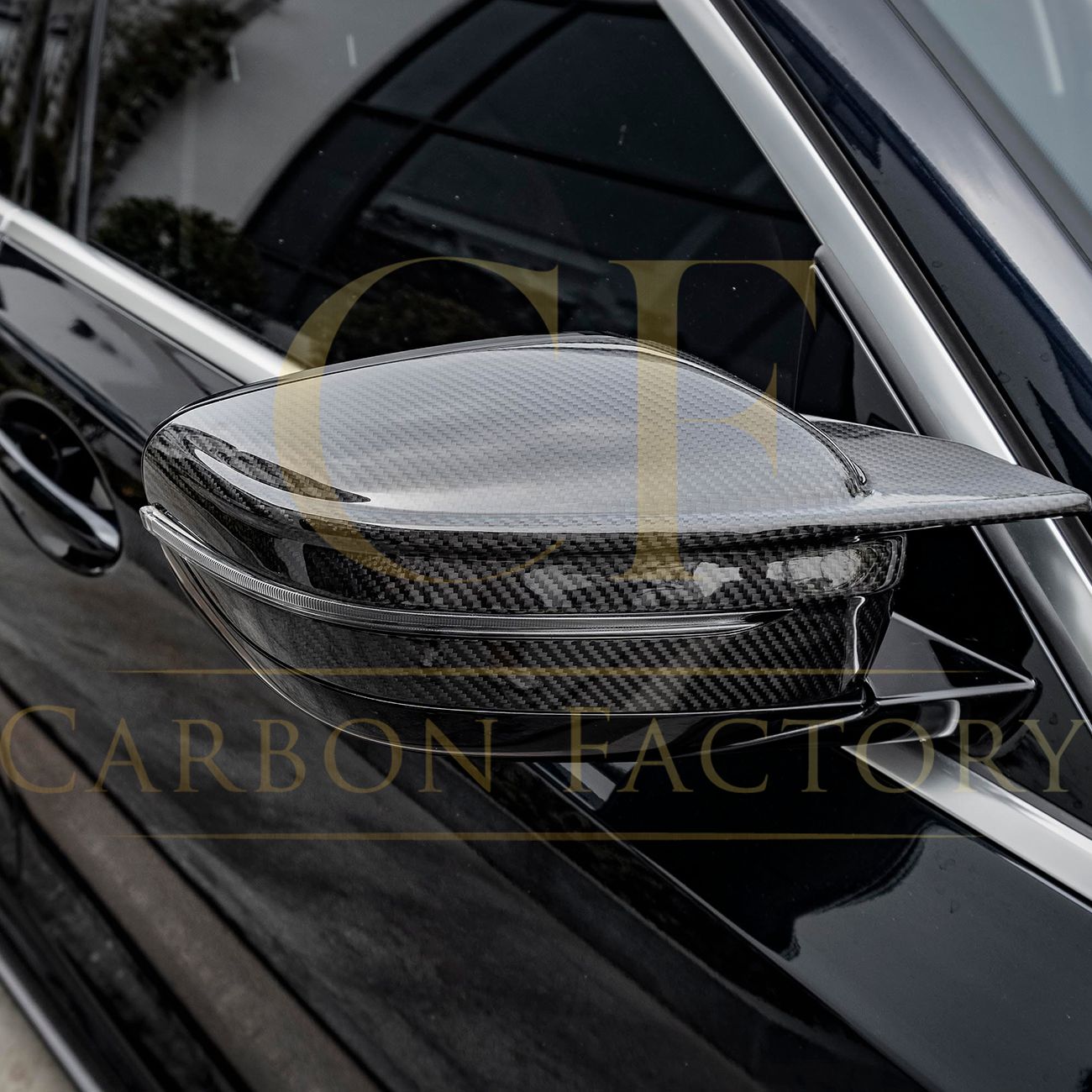 CF Style Pre-Preg Carbon Fibre Replacement Mirror Covers for BMW G20 G21 3 Series LHD 20-25-Carbon Factory