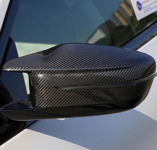 CF Style Pre-Preg Carbon Fibre Replacement Mirror Covers for BMW G42 2 Series RHD 20-25-Carbon Factory