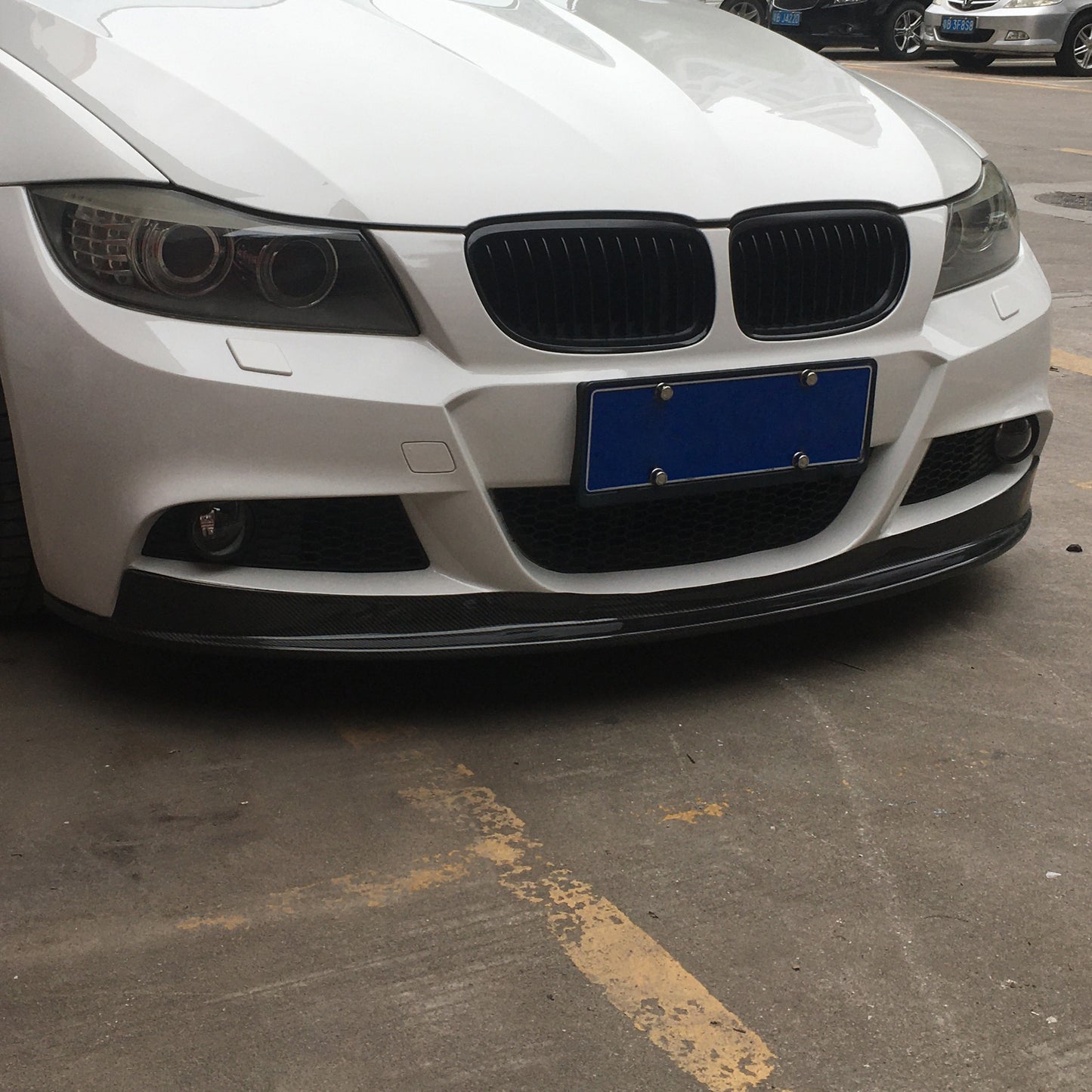 CS Style Carbon Fibre Front Splitter for BMW 3 Series E90 LCI 10-13-Carbon Factory