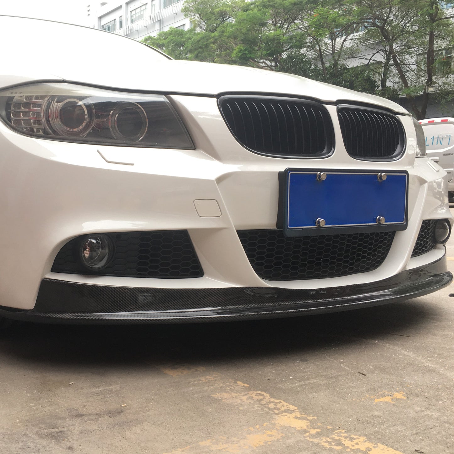 CS Style Carbon Fibre Front Splitter for BMW 3 Series E90 LCI 10-13-Carbon Factory