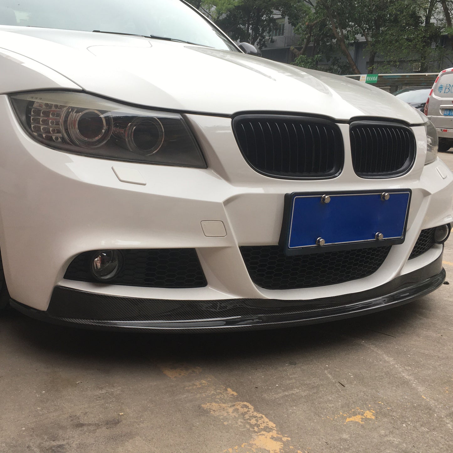 CS Style Carbon Fibre Front Splitter for BMW 3 Series E90 LCI 10-13-Carbon Factory