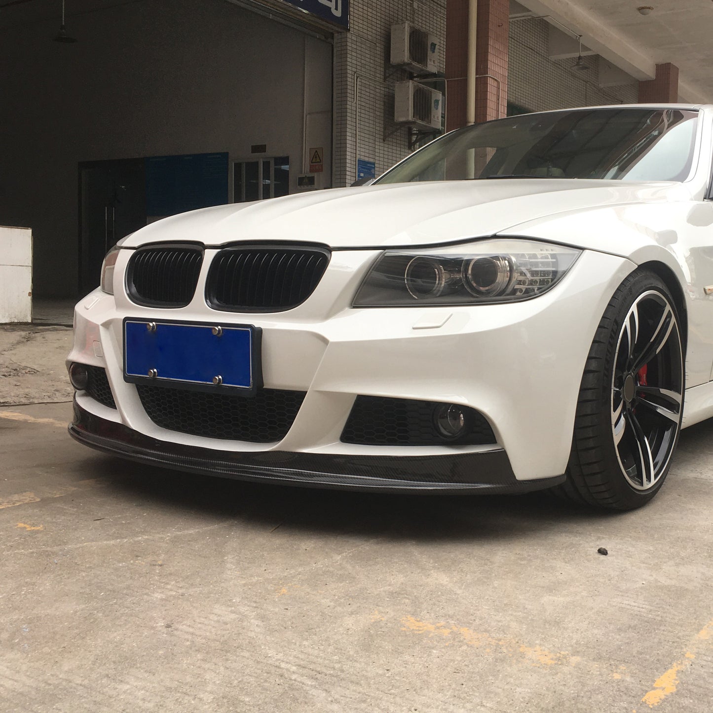 CS Style Carbon Fibre Front Splitter for BMW 3 Series E90 LCI 10-13-Carbon Factory