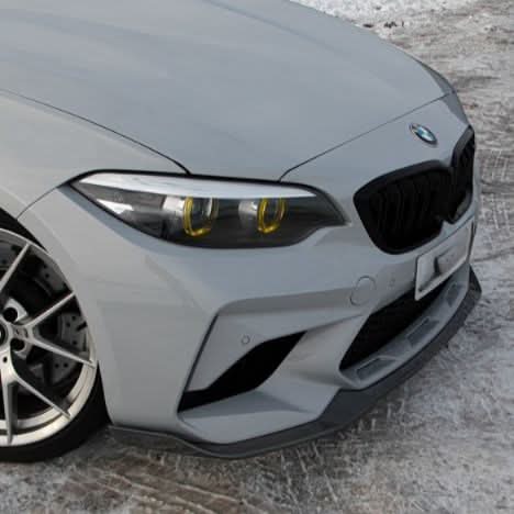 CS Style Carbon Fibre Front Splitter for BMW F87 M2C Competition 16-21 - Carbon Factory