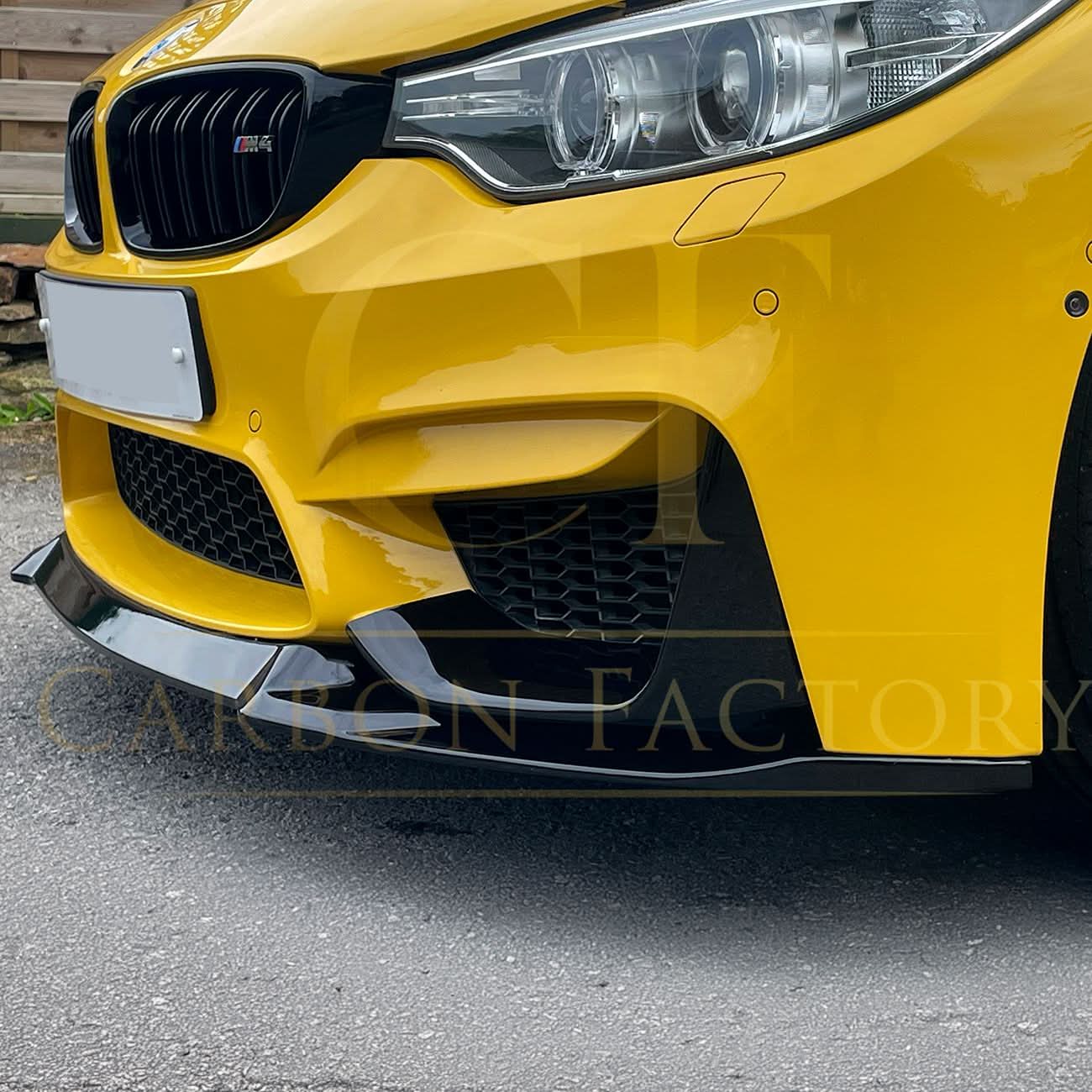 CS Style Gloss Black Front Splitter for BMW F80 M3 F82 F83 M4 14-20 - Carbon Factory