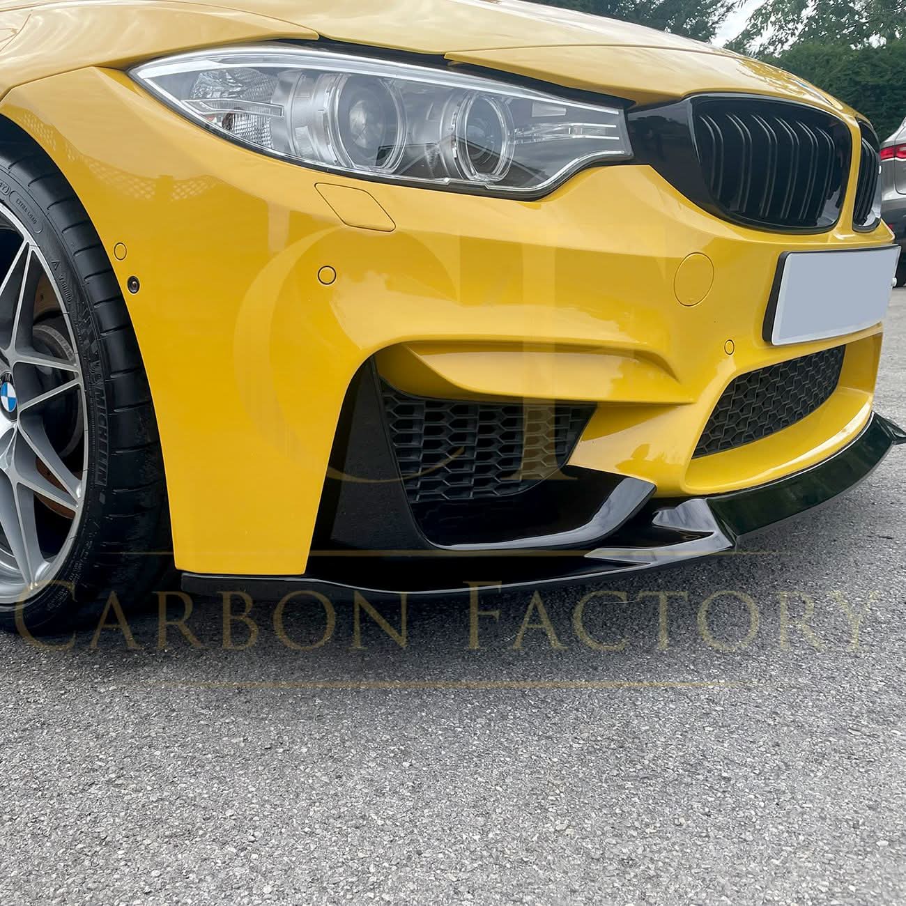 CS Style Gloss Black Front Splitter for BMW F80 M3 F82 F83 M4 14-20 - Carbon Factory