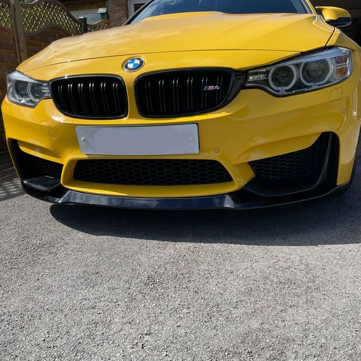CS Style Gloss Black Front Splitter for BMW F80 M3 F82 F83 M4 14-20 - Carbon Factory