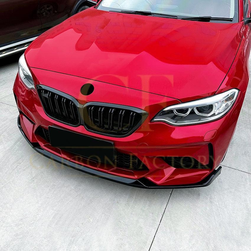 CS Style Gloss Black Front Splitter for BMW F87 M2 OG 14-20-Carbon Factory