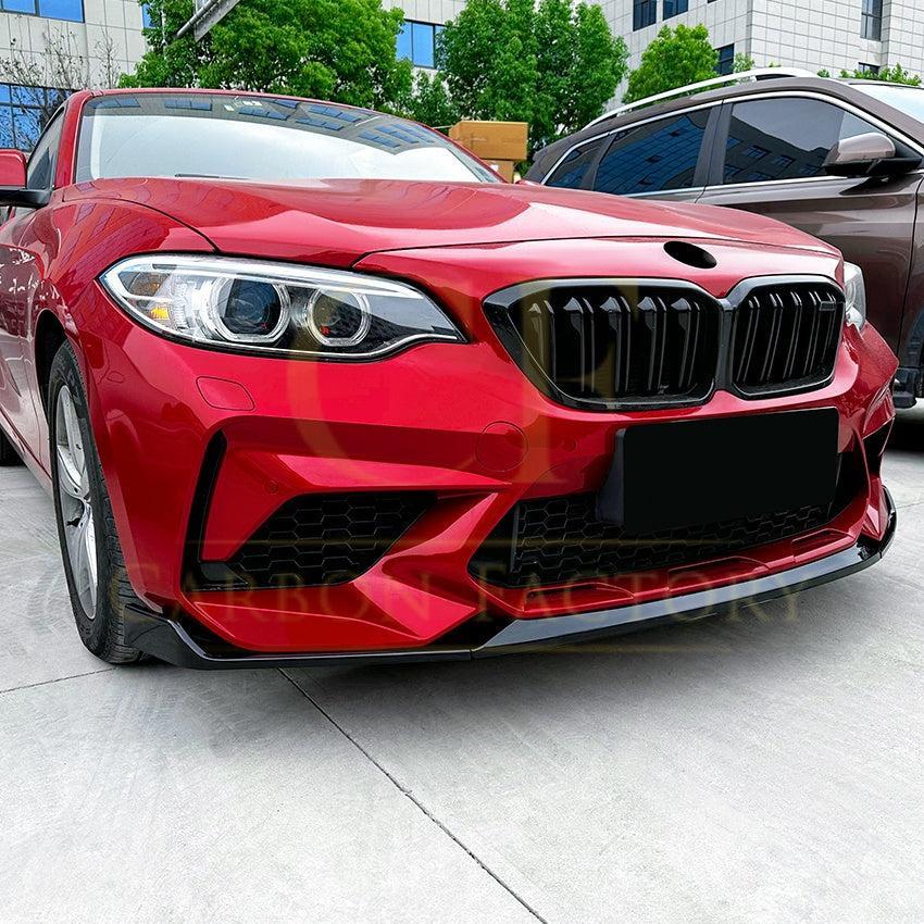 CS Style Gloss Black Front Splitter for BMW F87 M2 OG 14-20-Carbon Factory