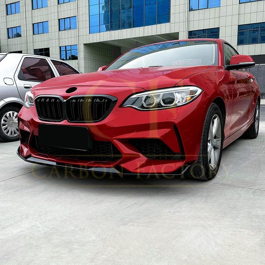 CS Style Gloss Black Front Splitter for BMW F87 M2 OG 14-20-Carbon Factory