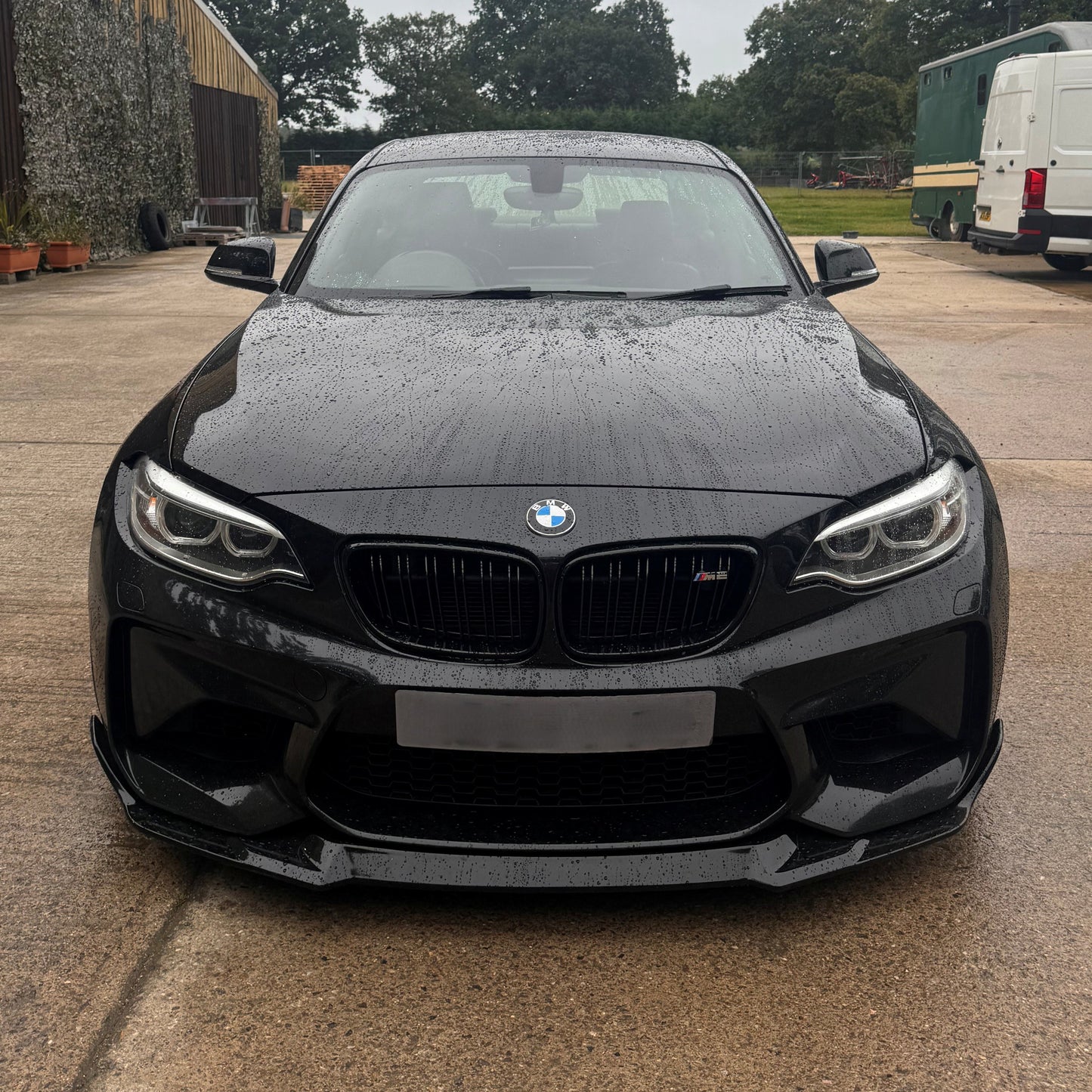 CS Style Gloss Black Front Splitter for BMW F87 M2C 14-18-Carbon Factory