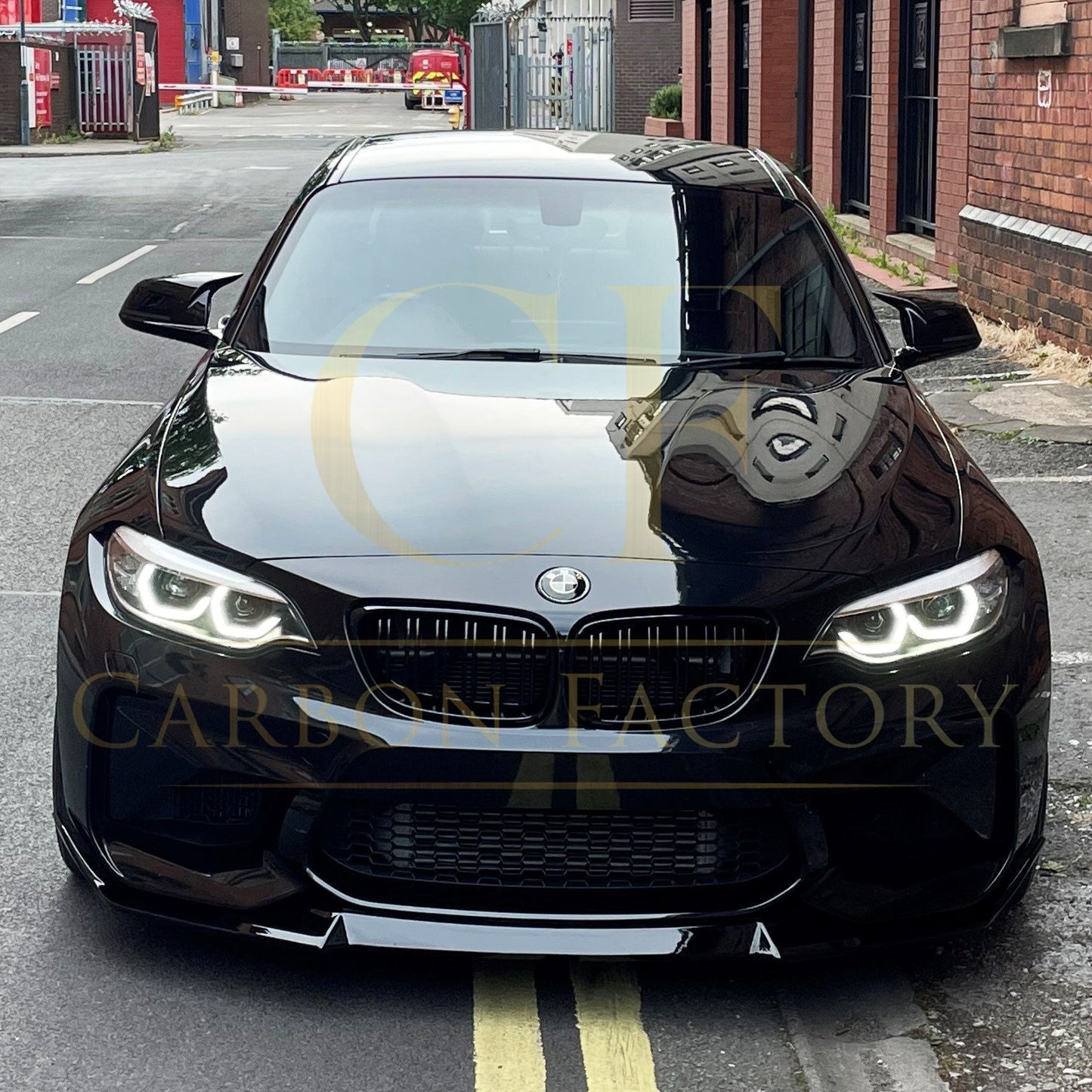 CS Style Gloss Black Front Splitter for BMW F87 M2C 14-18-Carbon Factory