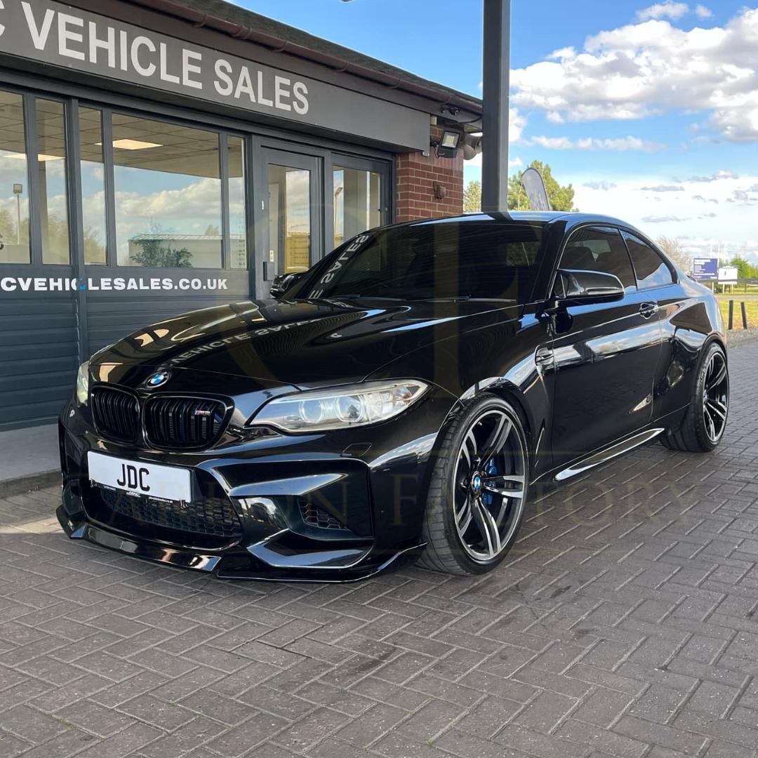 CS Style Gloss Black Front Splitter for BMW F87 M2C 14-18-Carbon Factory