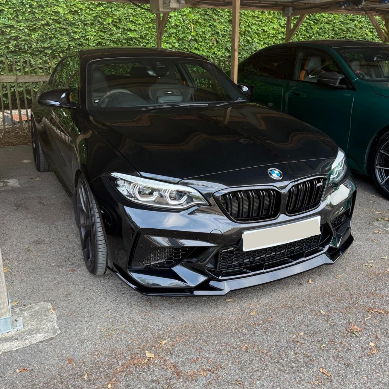 CS Style Gloss Black Front Splitter for BMW F87 M2C 14-18-Carbon Factory