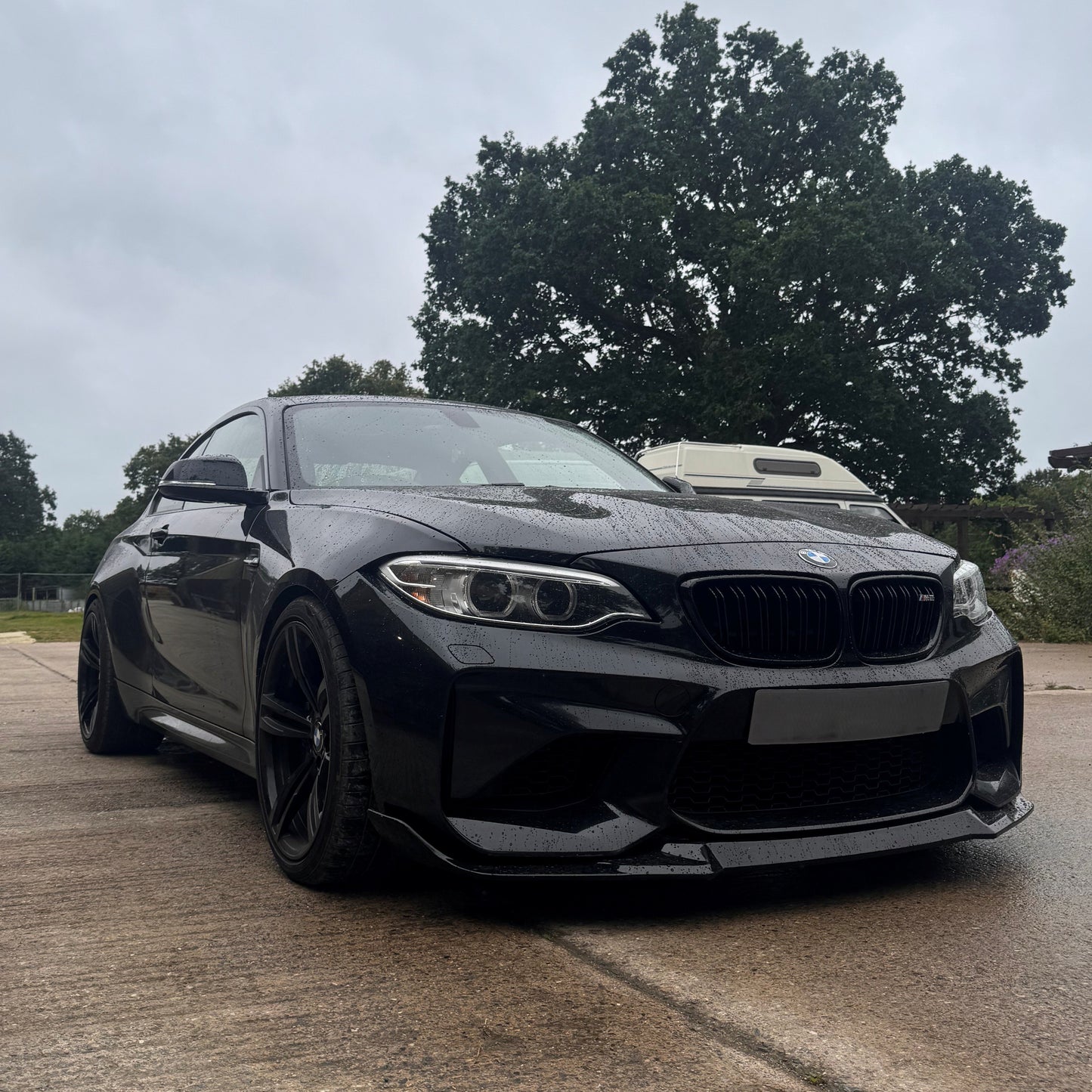 CS Style Gloss Black Front Splitter for BMW F87 M2C 14-18-Carbon Factory