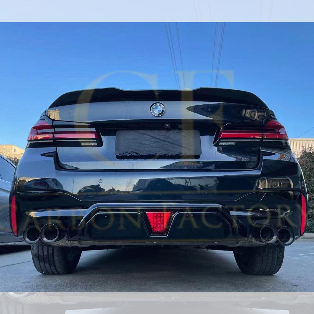 CS Style Gloss Black Rear Diffuser for BMW G30 G31 5 Series M Sport 17-24-Carbon Factory