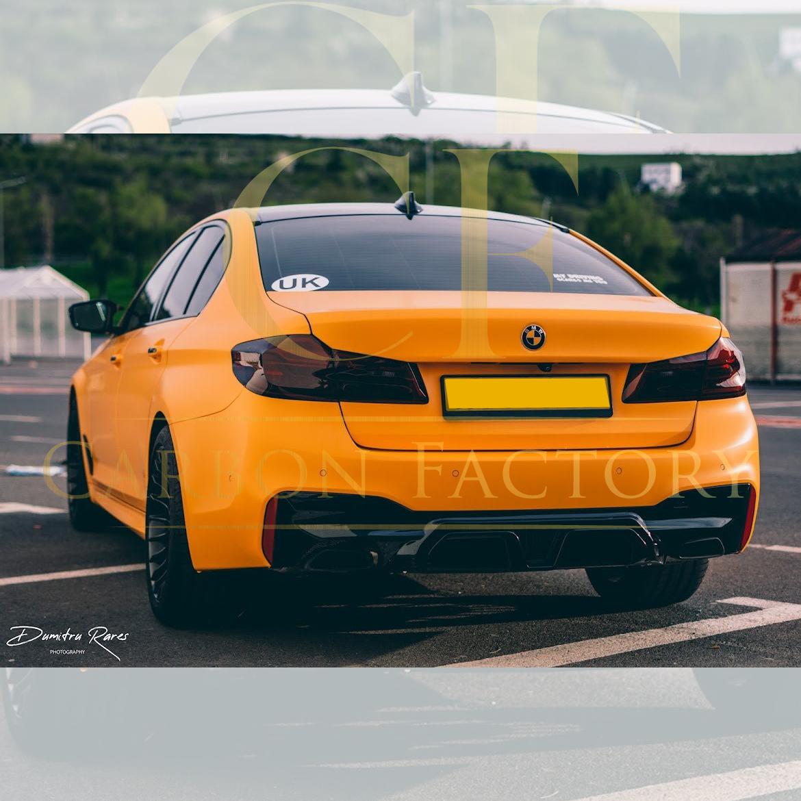 CS Style Gloss Black Rear Diffuser for BMW G30 G31 5 Series M Sport 17-24-Carbon Factory