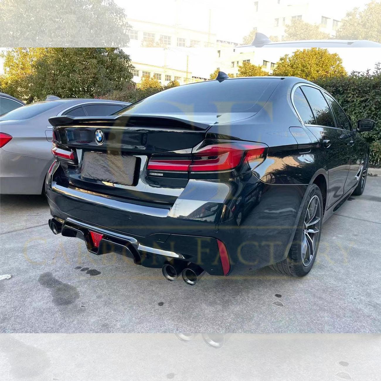 CS Style Gloss Black Rear Diffuser for BMW G30 G31 5 Series M Sport 17-24-Carbon Factory