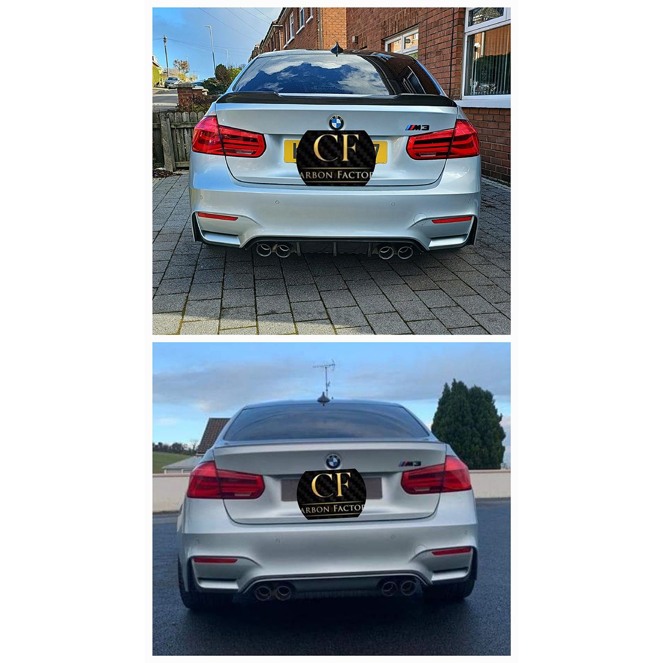 CS Style Pre-Preg Carbon Fibre Boot Spoiler for BMW 3 Series F30 F80 Saloon inc M3 13-18-Carbon Factory