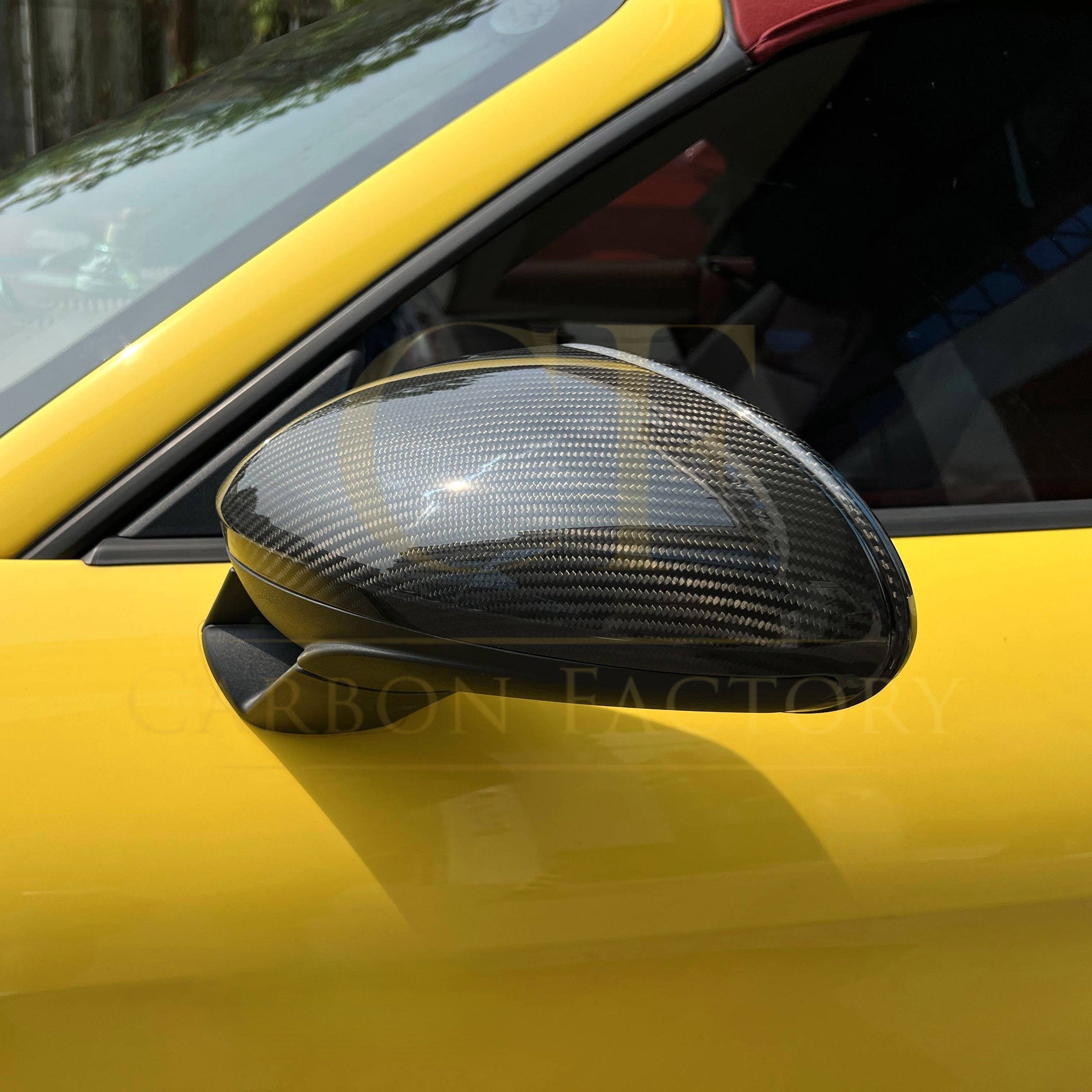 Pre-Preg Carbon Fibre Mirror Covers for Porsche 982 718 16-25 LHD - Carbon Factory