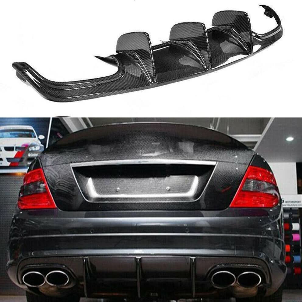 Carbon Fibre Big Fin Rear Diffuser for Mercedes Benz W204 C63 & C Class Pre-Facelift 07-10 - Carbon Factory