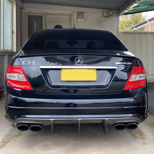 Carbon Fibre Big Fin Rear Diffuser for Mercedes Benz W204 C63 & C Class Pre-Facelift 07-10 - Carbon Factory