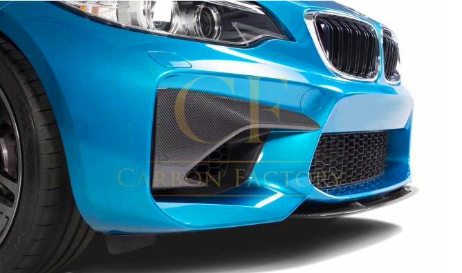 Carbon Fibre Front Bumper Covers for BMW F87 M2 16-21 - Carbon Factory