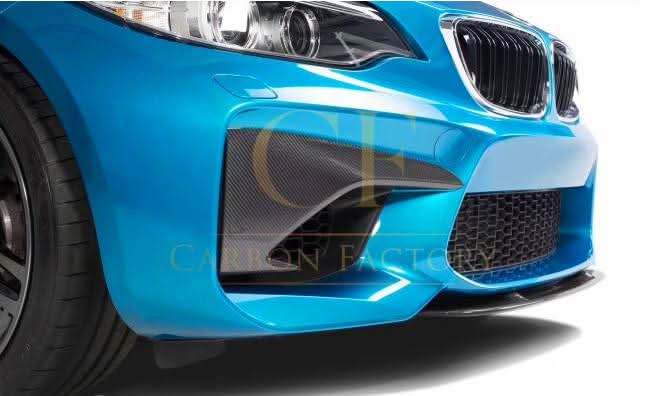Carbon Fibre Front Bumper Covers for BMW F87 M2 16-21 - Carbon Factory