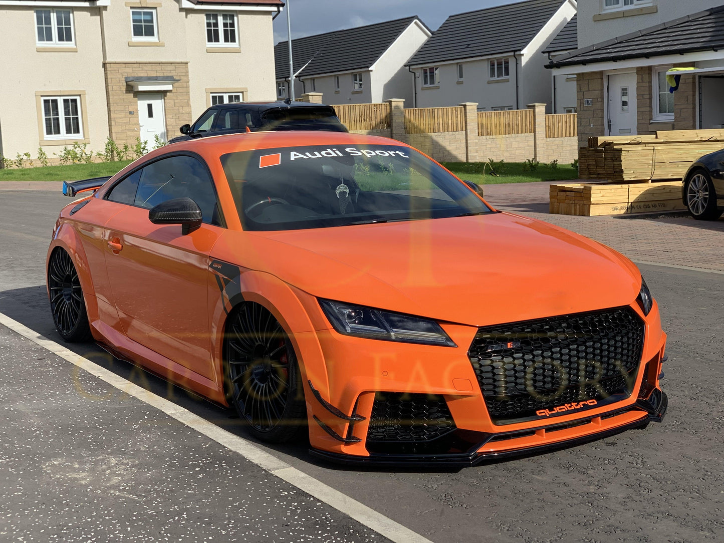 Carbon Fibre Front Bumper Trims for Audi 8S TTRS MK3 15-18-Carbon Factory