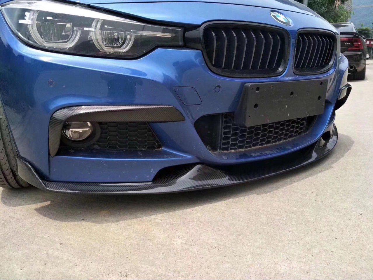 Carbon Fibre Front Bumper Upper Trims for BMW 3 Series F30 2012-2019-Carbon Factory