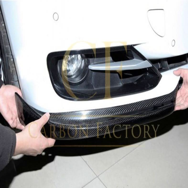 Carbon Fibre Front Extensions for BMW F30 3 Series Non M Sport 12-19 - Carbon Factory