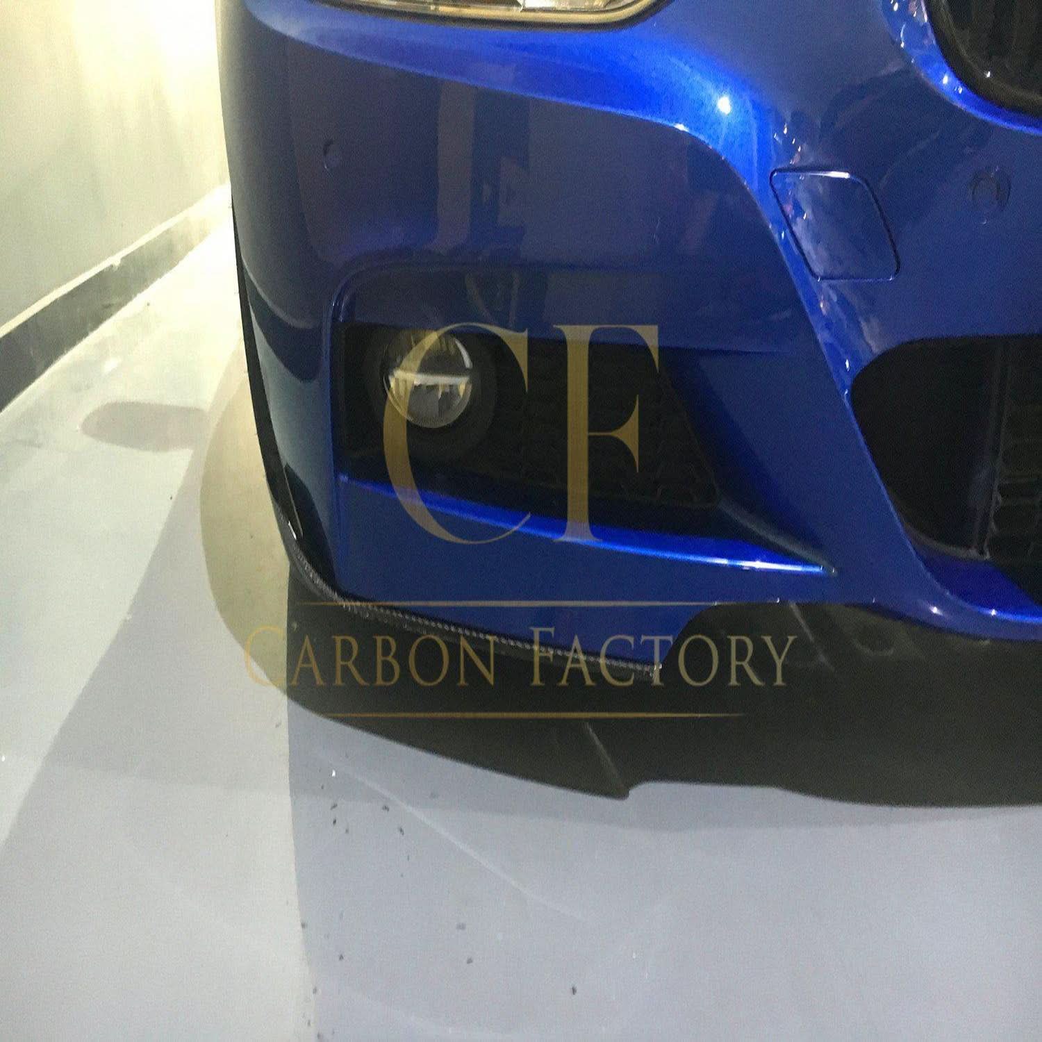 Carbon Fibre Front Extensions for BMW F30 F31 3 Series M Sport 12-19 - Carbon Factory