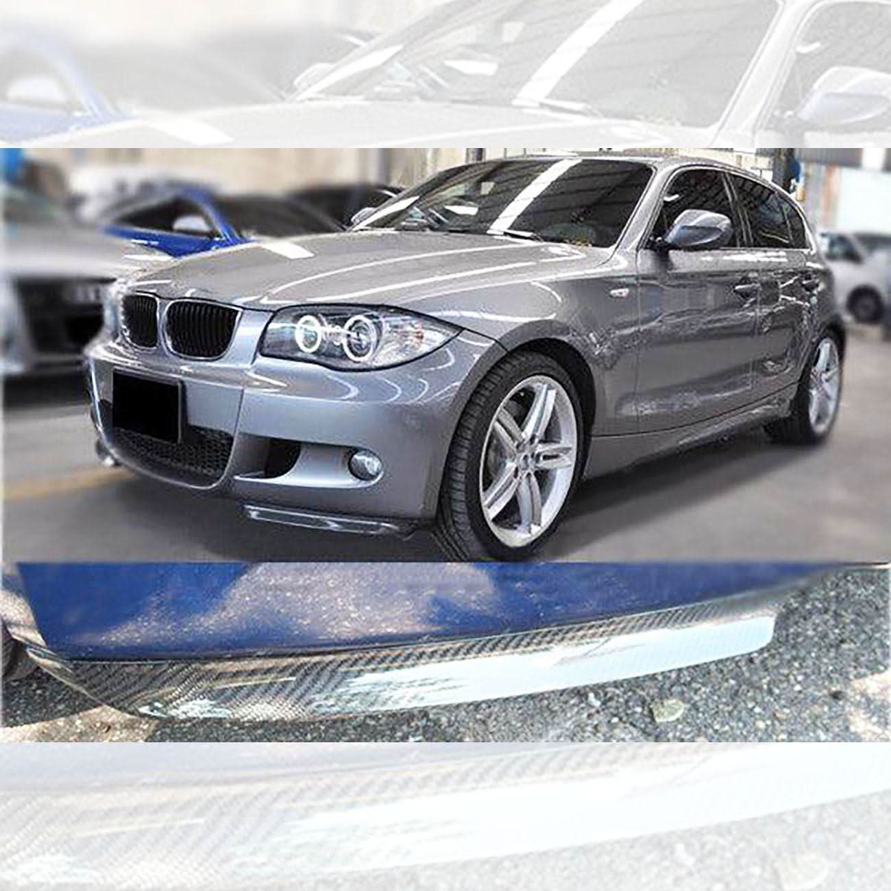 Carbon Fibre Front Splitter Covers for BMW E87 1 Series M Sport 04-13 - Carbon Factory