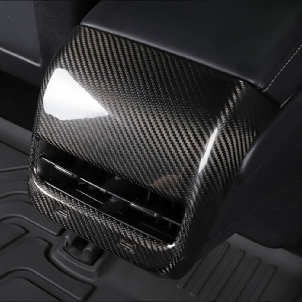 Carbon Fibre Rear Air Conditioning Trim Covers for Tesla Model 3 16-20 - Carbon Factory