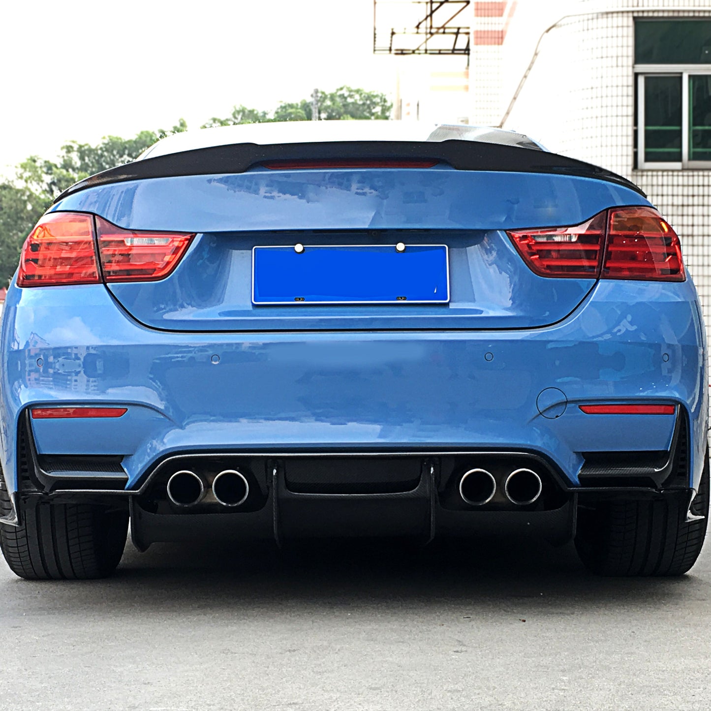 Carbon Fibre Rear Bumper Trims for BMW F80 M3 F82 F83 M4 14-20-Carbon Factory