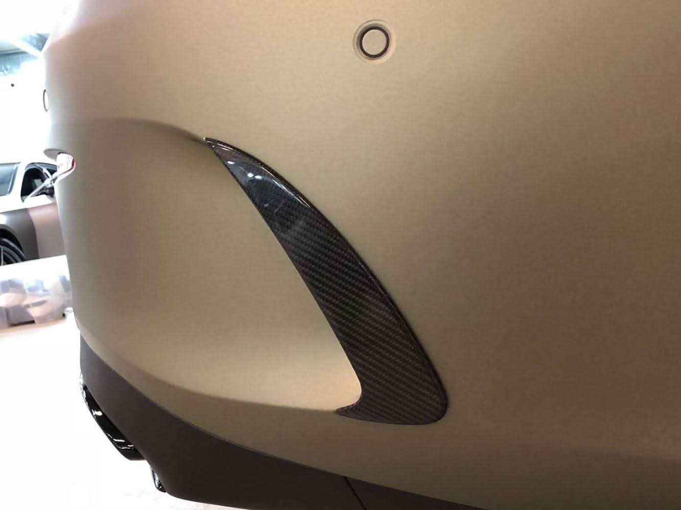 Carbon Fibre Rear Bumper Trims for Mercedes C238 E Class Coupe 17-Present - Carbon Factory