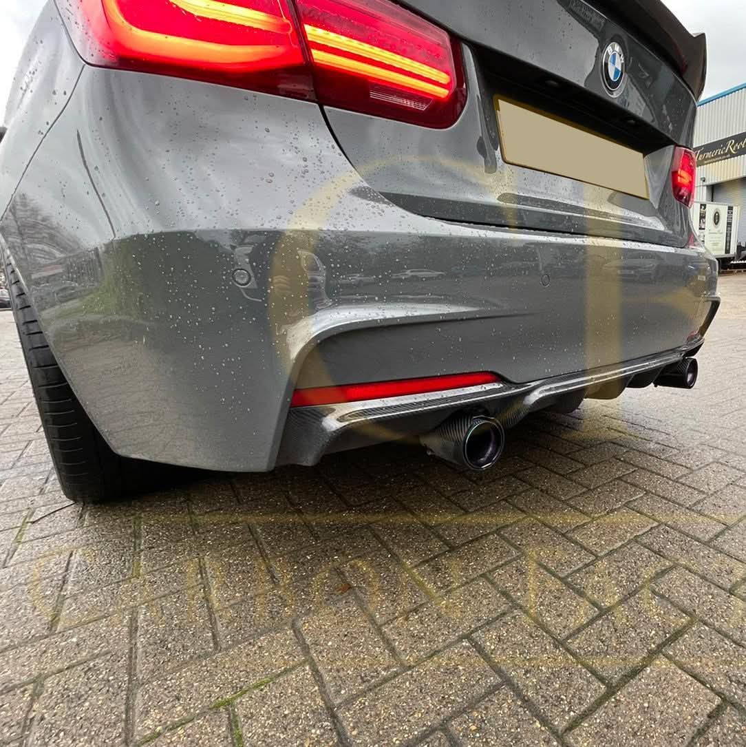 Carbon Fibre Rear Diffuser Dual Exhaust for BMW F30 F31 3 Series 12-19 - Carbon Factory