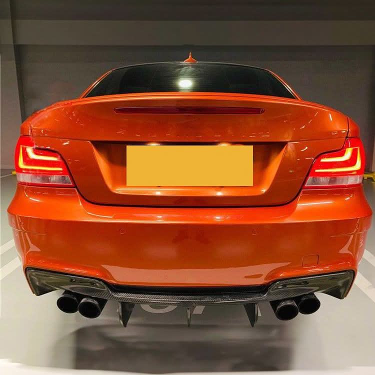 Carbon Fibre Rear Diffuser Quad Exhaust for BMW E82 E88 1M 11-14 - Carbon Factory