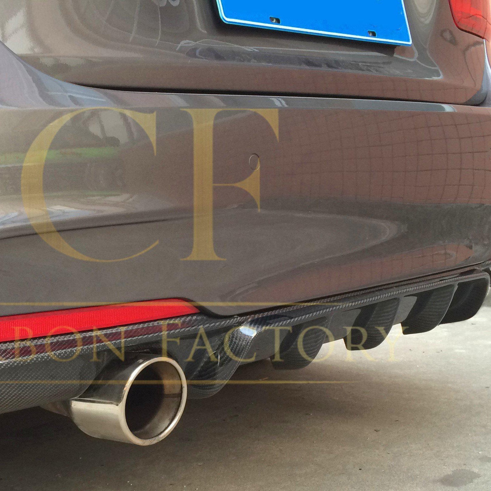 Carbon Fibre Rear Diffuser Single Exhaust for BMW F30 F31 3 Series 12-19 - Carbon Factory