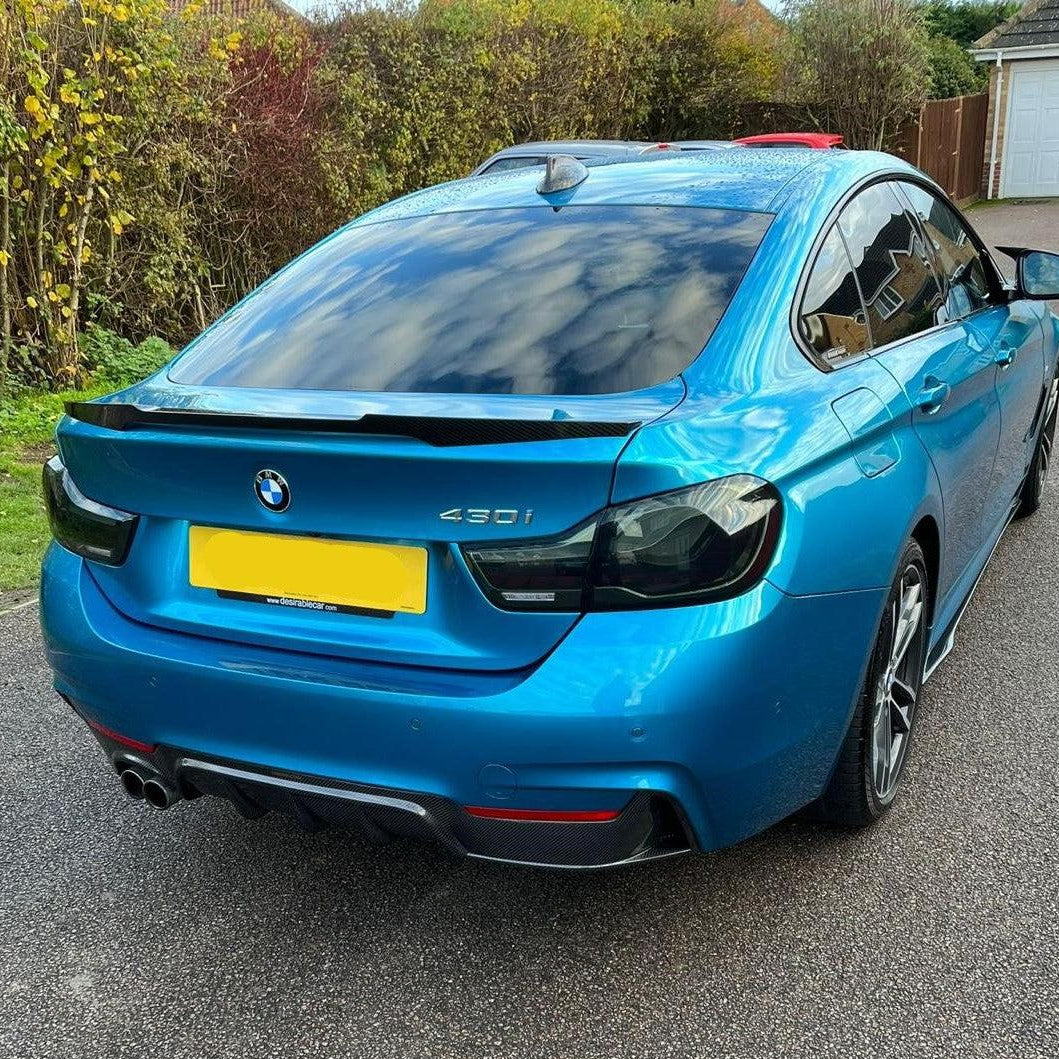 Carbon Fibre Rear Diffuser Twin Exhaust for BMW F32 F33 F36 4 Series 14-20 - Carbon Factory