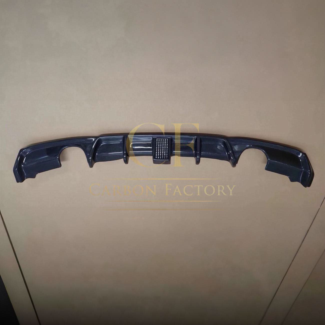 Carbon Fibre Rear Diffuser with LED Light Dual Exhaust for BMW F30 F31 3 Series 12-19 - Carbon Factory